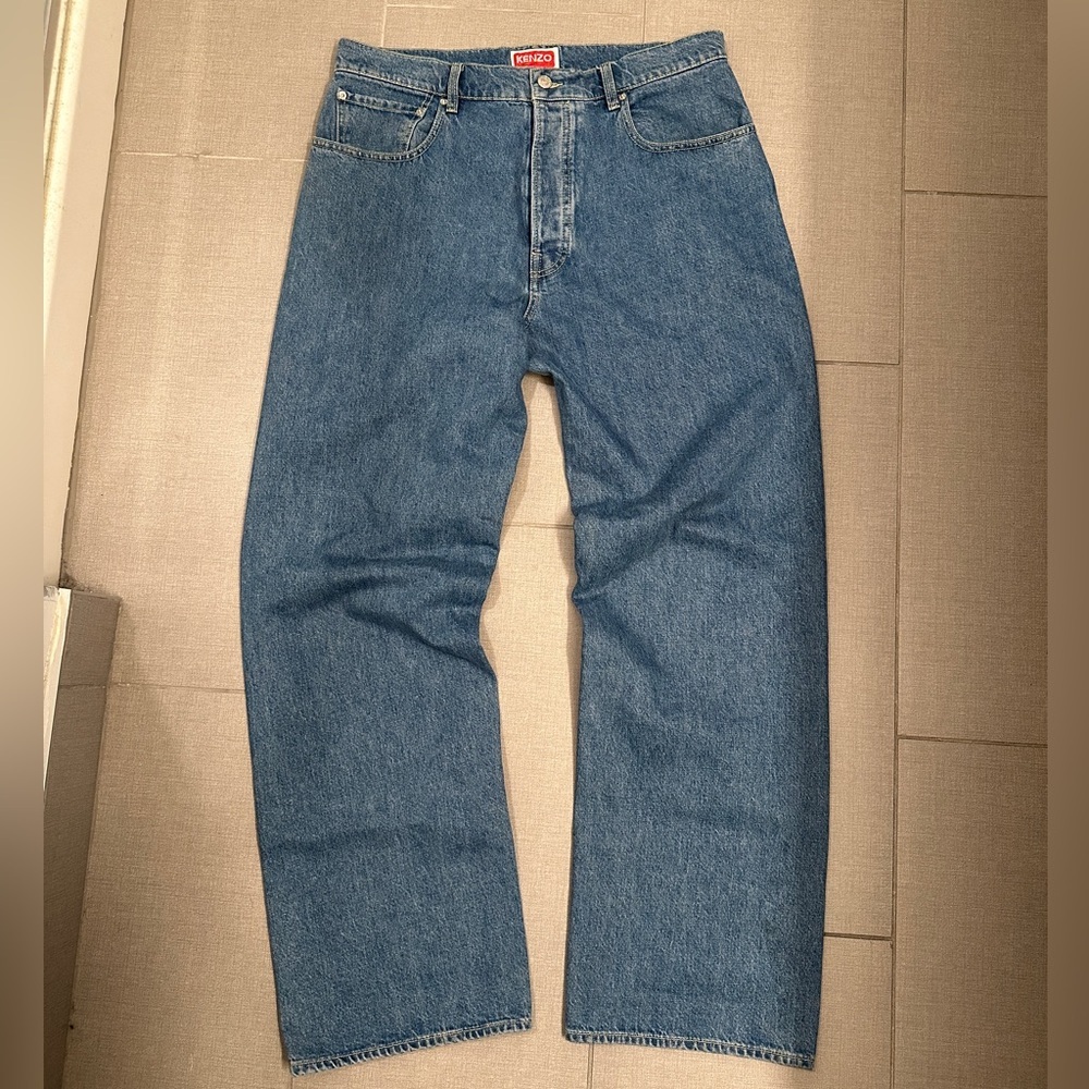 Kenzo Blue Relaxed Men Jeans - Picture 2 of 8